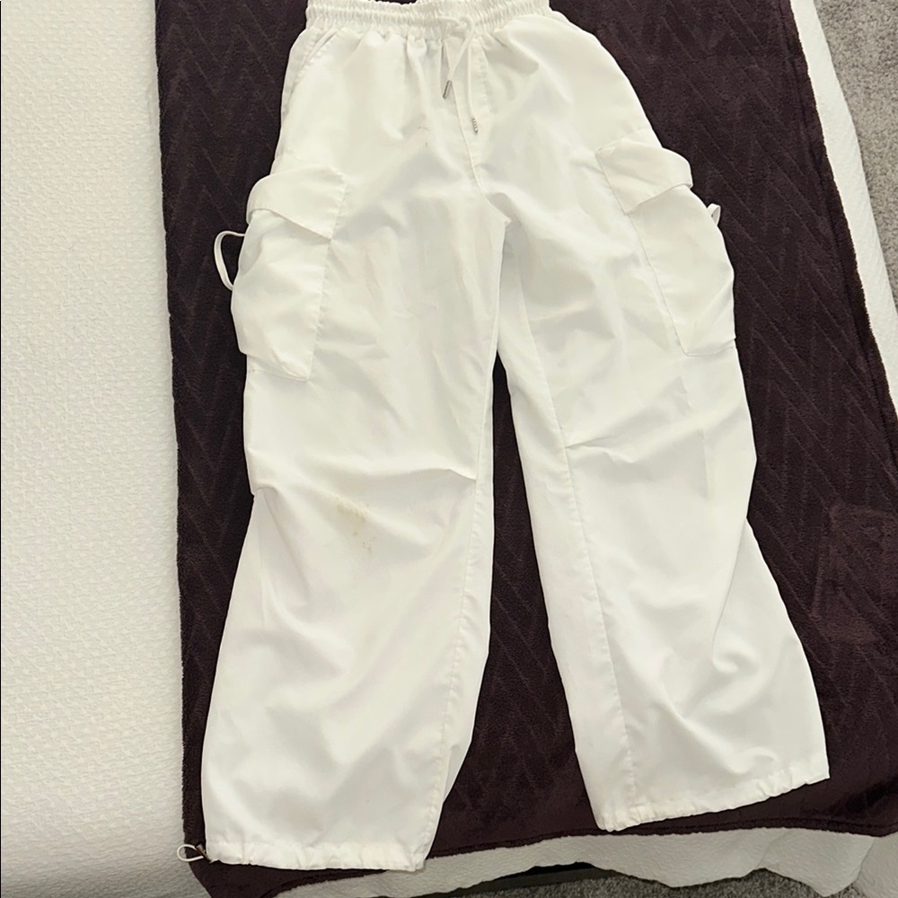 White Cargo Pants